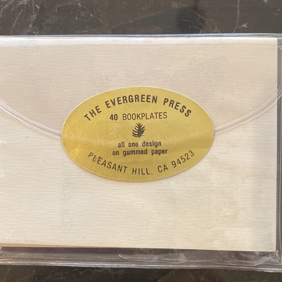 NEW! Vintage Bookplates Flowers Butterfly 40 Evergreen Press - Picture 3 of 3